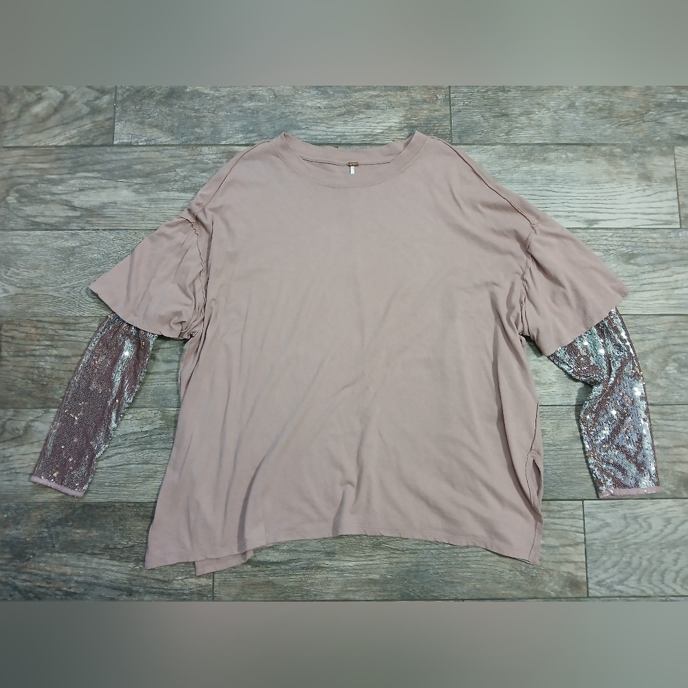 Free People We The Free Mauve Twofer Sequin ~ Womens Size XS
